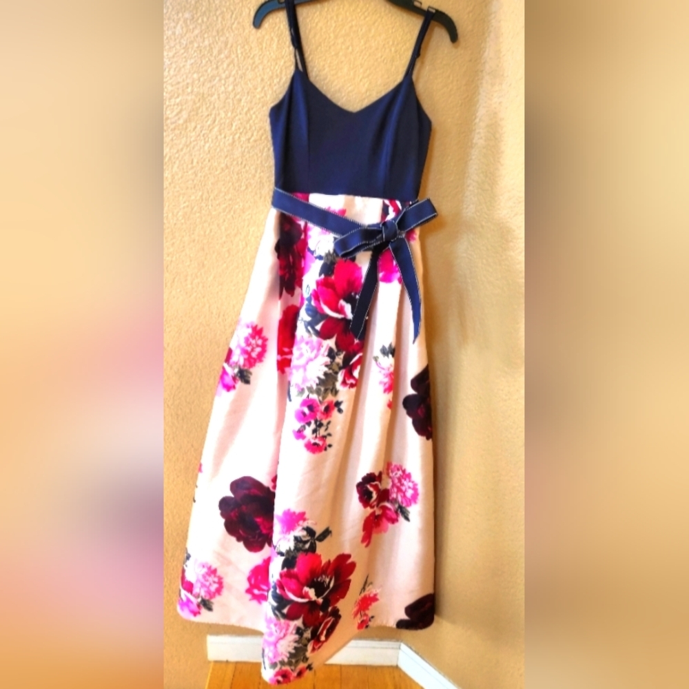 Nights By Teez Me Maxi Floral Dress Juniors Size 0